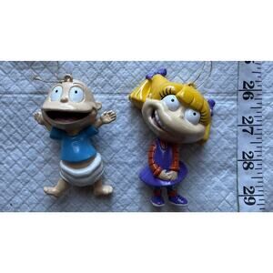 Rugrats Cartoon Angelica & Tommy Pickles Christmas Tree Ornament Nickelodeon Set